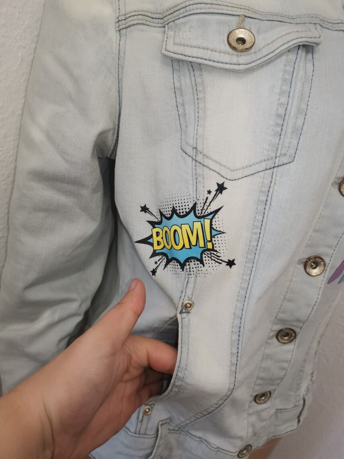 Stitch Denim Jacket Size 42 - Etsy