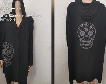 Totenkopf Glitzer Übergangsjacke Größe 44-46