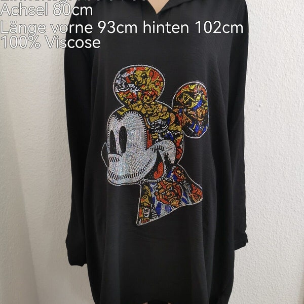 Mickey Mouse Glitzer Bluse - Tunika Größe 54-56