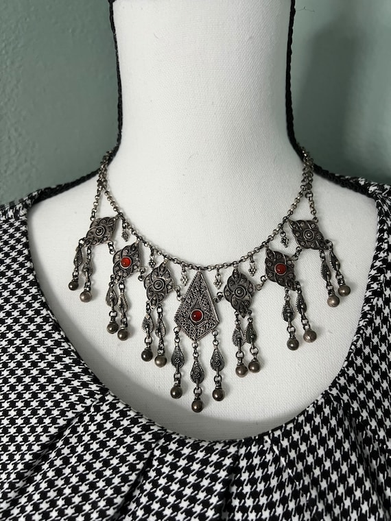 Vintage Israel Sterling Silver Necklace - image 1