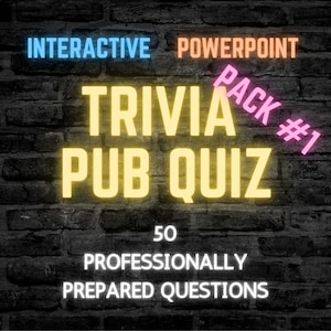 Ultimate Pub Quiz Trivia Package ONE – 5 Rounds, 50 Questions | Weekly Trivia Night Game for Bars, Parties & Team Building