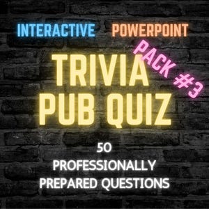Ultimate Pub Quiz Trivia Package THREE – 5 Rounds, 50 Questions | Weekly Trivia Night Game for Bars, Parties & Team Building