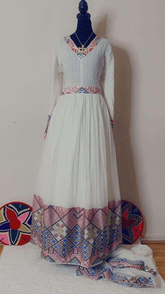 ethiopian fashion dress 2019 Ethiopian traditional multicolored kemis ready-made for Ethiopian New Year. To order visit our website. Link in the bio or contact us on WhatsApp, Viber, Imo or Telegram +251 911 687358 @focusethiopia