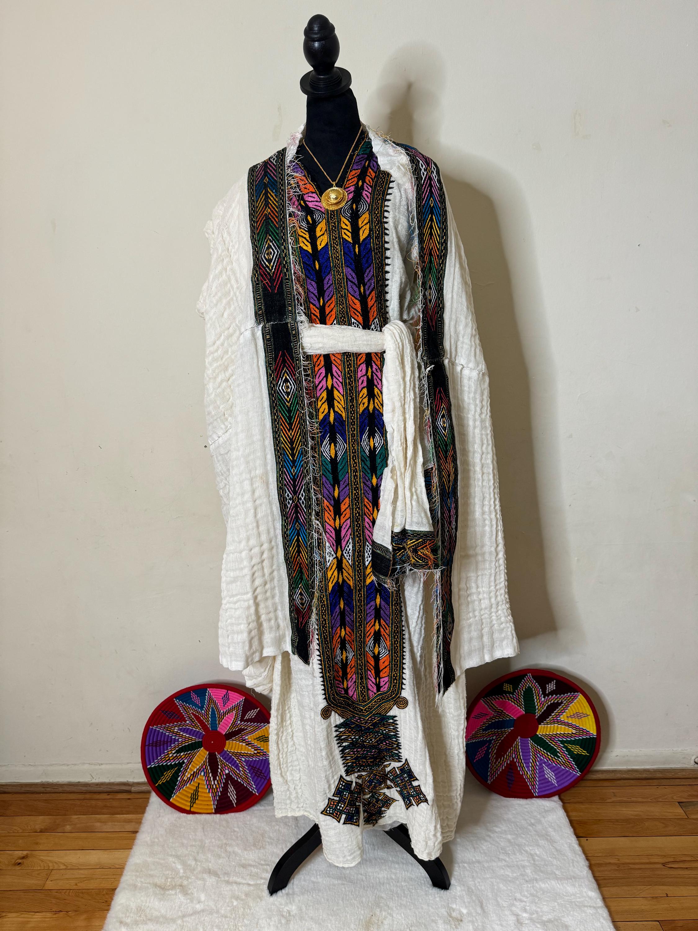 Axsum Pattern Ethiopian and Eritrean Traditional Dress/axsum Dress - Etsy