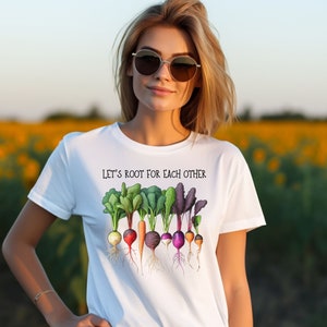 Veggies T-Shirt, Gardener Gift, Gardening Shirt, Vegetables Shirt, Farming Shirt, Farmer Shirt, Farmer Gift, Spring T-Shirt, Uplifting Shirt White