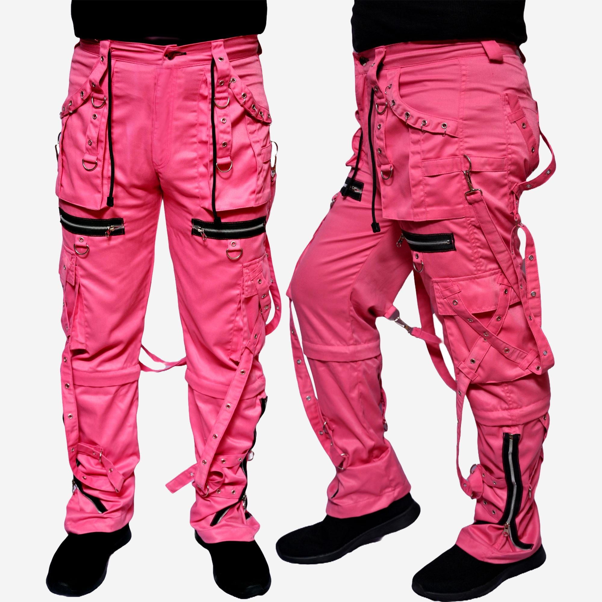 Unisex Handmade Pink Gothis Cyberpunk Cargo Pant Tripp