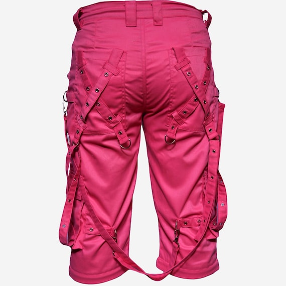 Unisex Handmade Pink Gothis Cyberpunk Cargo Pant Tripp
