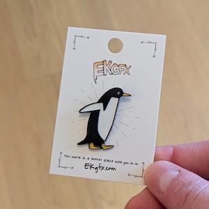 Penguin Enamel Pin "Paul", Cute Penguin Pin, Cute Enamel Pin, Cute Gift, Animal, Zoo Animal, Gift for Bird Lover, Cute Pin
