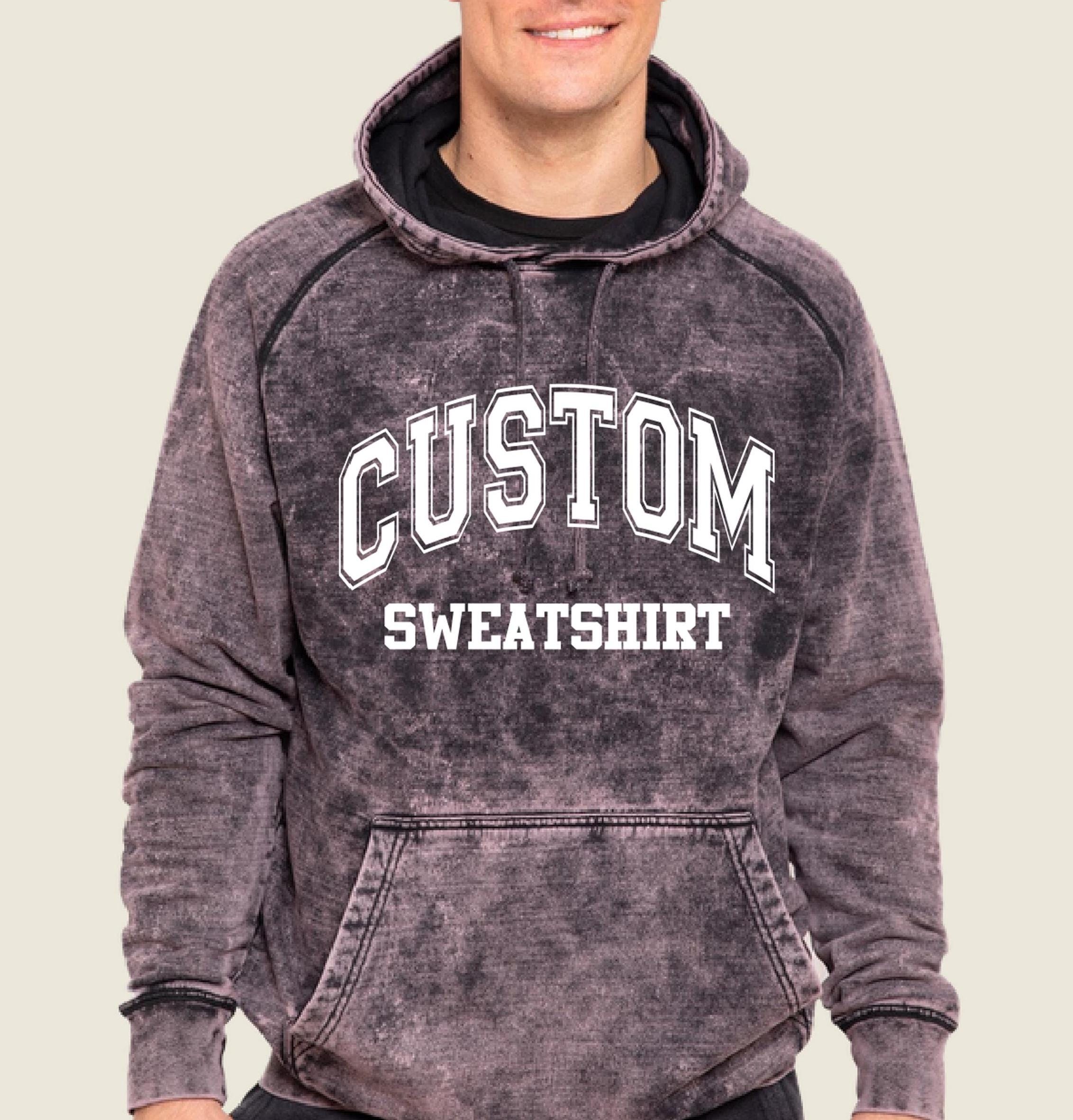 Black college hoodie Etsy Mexico