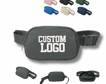 Personalized Fanny Pack With Custom Text Or Logo, Trendy Belt Bag For Bridesmaids, Bachelorette, Team Gift, Small Business Swag, Travel