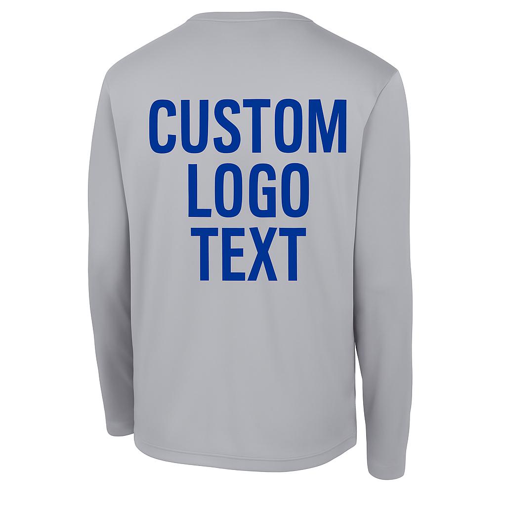 Custom Long Sleeve Performance Shirts, Moisture-wicking, Personalized ...