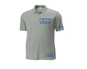 Custom Dry Fit Polo Shirt, Personalized Logo Polo, Moisture Wicking Business Uniform, Custom Golf Team Apparel, Work Gift Top