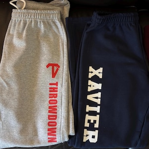 Custom Sweatpants With Text, Personalized Joggers For Teams, School, Gym, Sorority Gift, Unisex Loungewear, Plus Size Pants image 8