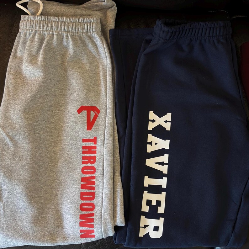 Custom Sweatpants With Text, Personalized Joggers For Teams, School, Gym, Sorority Gift, Unisex Loungewear, Plus Size Pants image 8