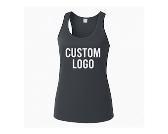Custom Dry Fit Racerback Tank Top, Dry Fit Sports Tank, Personalized Gym Shirt, Add Logo Or Text, Team Shirt For Running, Yoga, Fitness