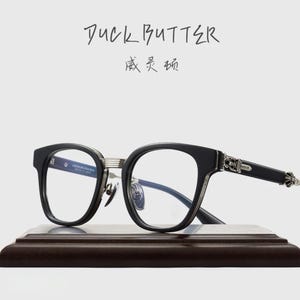 Vintage Cross Frame Glasses, Titanium Goth Eyewear for Men, Y2K Punk Style Blue Light Glasses, Gothic Gift for Him, Retro Statement Frames