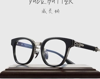 Vintage Titanium Cross Frame Glasses | Punk Gothic Eyewear