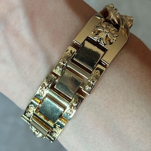 Gothic Punk Apple Watch Band for Men & Women | Gold Metal Bracelet Strap | Fits 49mm 45mm 41mm 40mm Series 9 8 7 6 SE