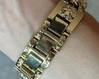 Gothic Punk Apple Watch Band for Men & Women | Gold Metal Bracelet Strap | Fits 49mm 45mm 41mm 40mm Series 9 8 7 6 SE