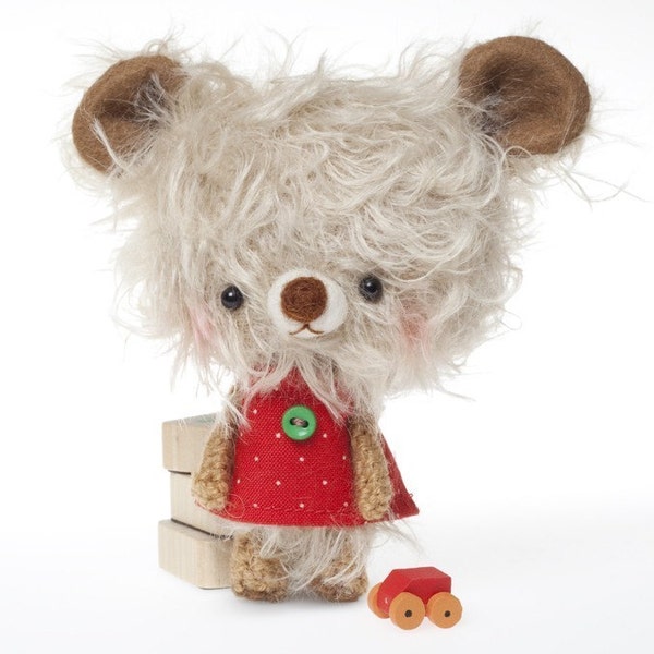 Mohair Bär Plushie Stofftier - auf Bestellung - Miu -