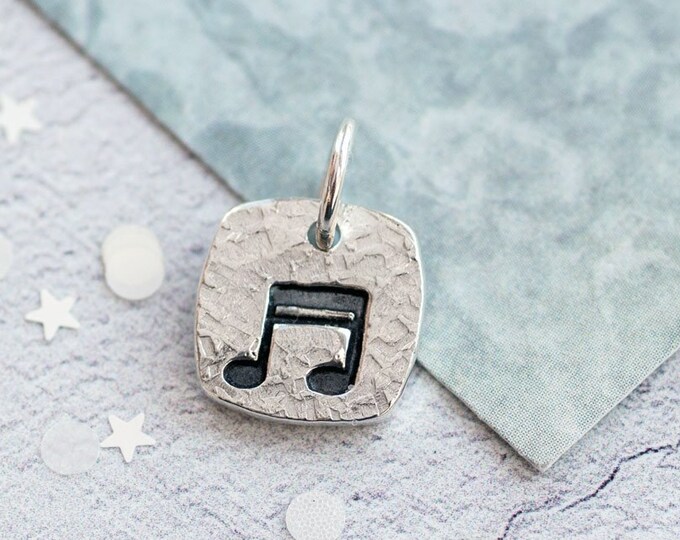 Silver Music Note Charm, Music Lover Gift, Musical Note Charms, Note Charm, Gifts for Musicians, Music Gift, music lover gift her, Music, UK