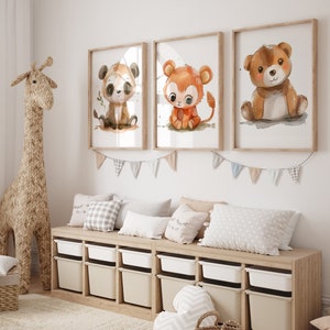 Cute animal print, Bear nursery decor, Teddy bear poster, Trending printable wall art, nursery wall art Etsy,set of 3 neutral kids playroom