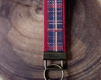 Plaid & Chain Key Fob Wristlet