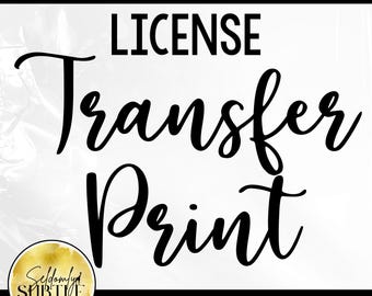 Seldomly Subtle Designs Printed Transfer License | Single Design