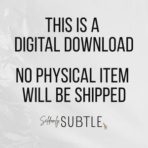 K&ouml;nnte beinhalten: Wei&szlig;er Hintergrund mit schwarzem Text: &bdquo;DIES IST EIN DIGITALER DOWNLOAD. ES WERDEN KEINE PHYSISCHEN ARTIKEL VERSENDET.&ldquo; Der Text ist fett und ohne Serifen. Die Worte &bdquo;Selfdomly SUBTLE&ldquo; sind kursiv geschrieben.
