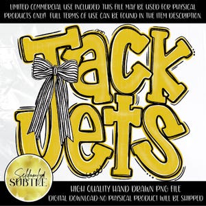 Yellow Jackets Black and Yellow Gold PNG, Cheer Competition Bow Shirt Design (Digital Download)