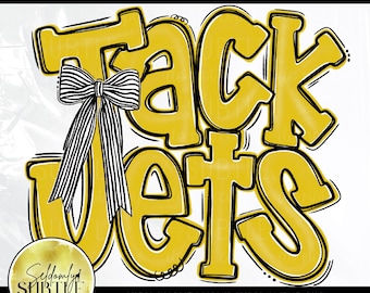 Yellow Jackets Black and Yellow Gold PNG, Cheer Competition Bow Shirt Design (Digital Download)
