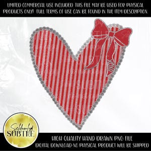 Valentine Heart Patch Style PNG