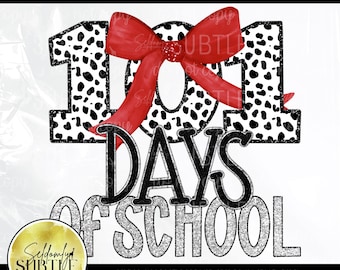 101 Tage Schullehrer Design PNG Digitale Sublimation DTF