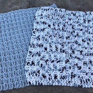 Gorgeous Set of 2 Hand Knit Wash Cloths/Spa Cloth/Facial Cloth/Dish Cloth image 4