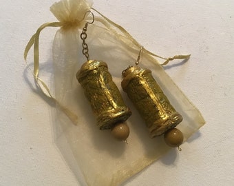 Wine Cork Earrings