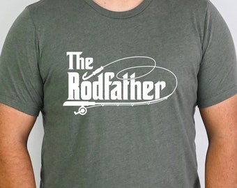 Camiseta The Rodfather, camiseta de parodia de pesca, camiseta de pesca, camiseta de caña de pescar, regalo para papá, camiseta de papá, camiseta divertida de papá, camiseta de amante de la pesca