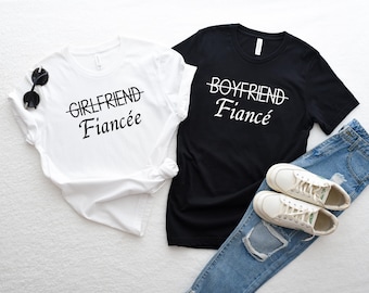 Engagement Announcement Shirt, Matching Couples Shirt, Husband Wife Shirt, Engagement Shirt Gift, Valentines Day Shirt, Fiancé Fiancée Tee