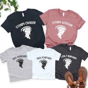 Matching Tornado Family Shirt, Storm Chaser Shirt, Storm Watcher Shirt, Tiny Tornado Shirt, Big Tornado, Mother Son Daughter Custom Shirt
