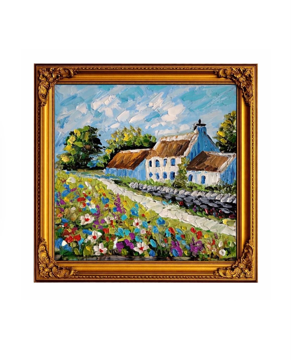 Painting Ireland Original Art Oil Landscape Impasto Textured Palette ...