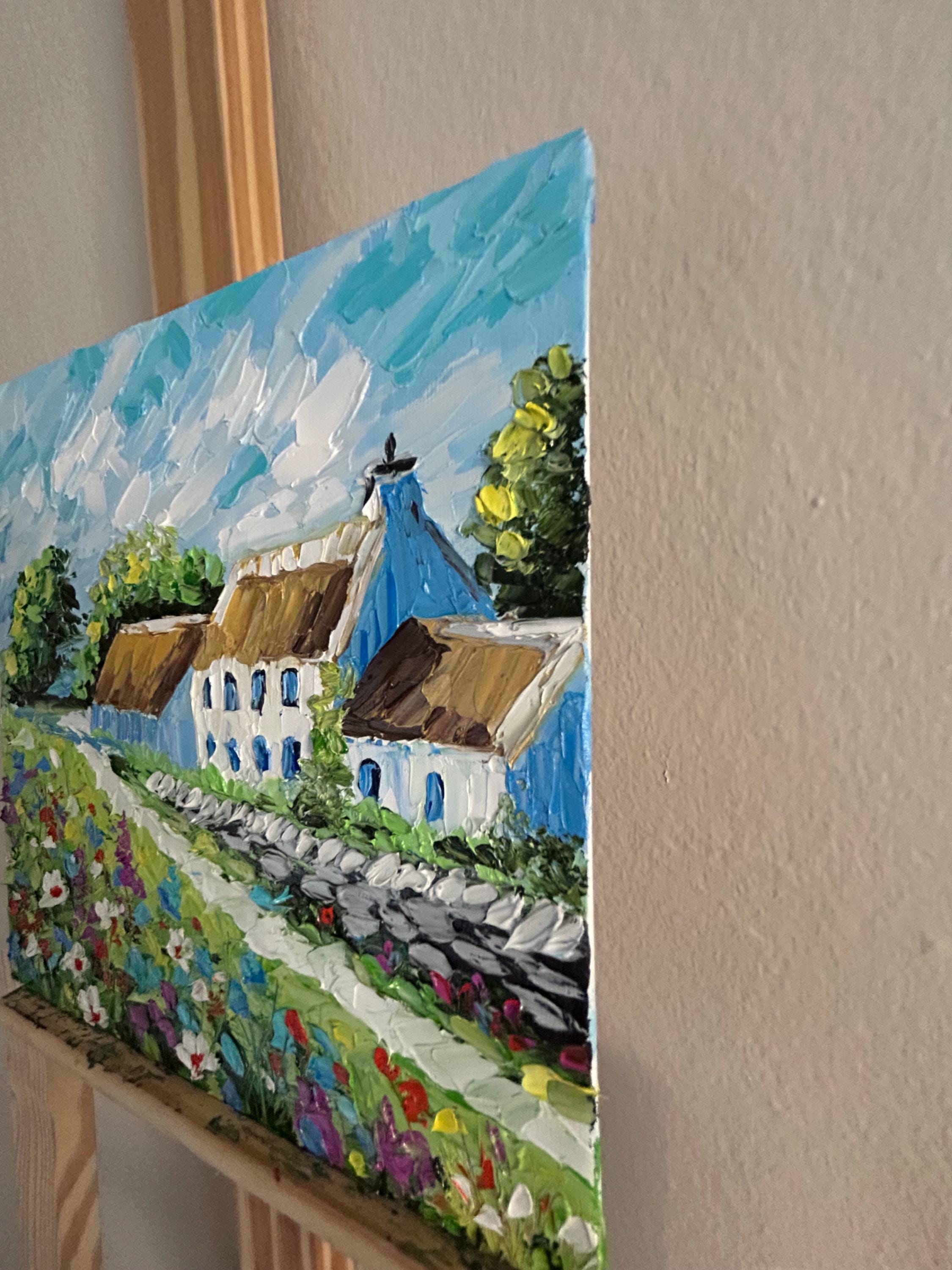 Painting Ireland Original Art Oil Landscape Impasto Textured Palette ...