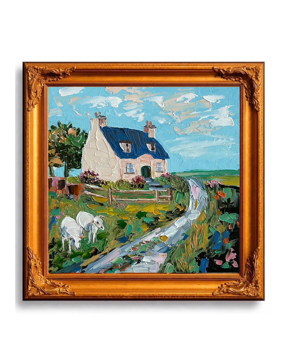 Painting Ireland Original Art Oil Landscape Impasto Textured Palette ...