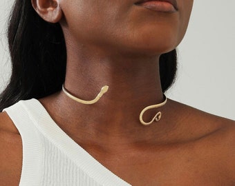 Gold/Silver Choker, Snake Choker Necklace, Elegant and Unique Choker Collection Minimal Gold Choker, Minimal Silver Choker