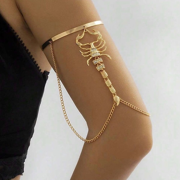 Scorpion Arm Cuff, Scorpion Bracelet for Upper Arm, Scorpion Armband, Scorpion Arm Chain, Scorpion Arm Bracelet