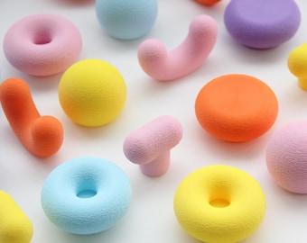 Boutons de meubles | 20 couleurs | 6 modèles | poignée de porte et décoration d'intérieur fabriqué en biopolymère par impression 3d