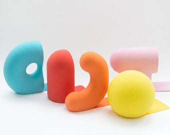 Serre-livres coloré | décoration d'étagère de bureau et organiseur de livres pour bibliothèque | design Benga Studio collection STIMULO