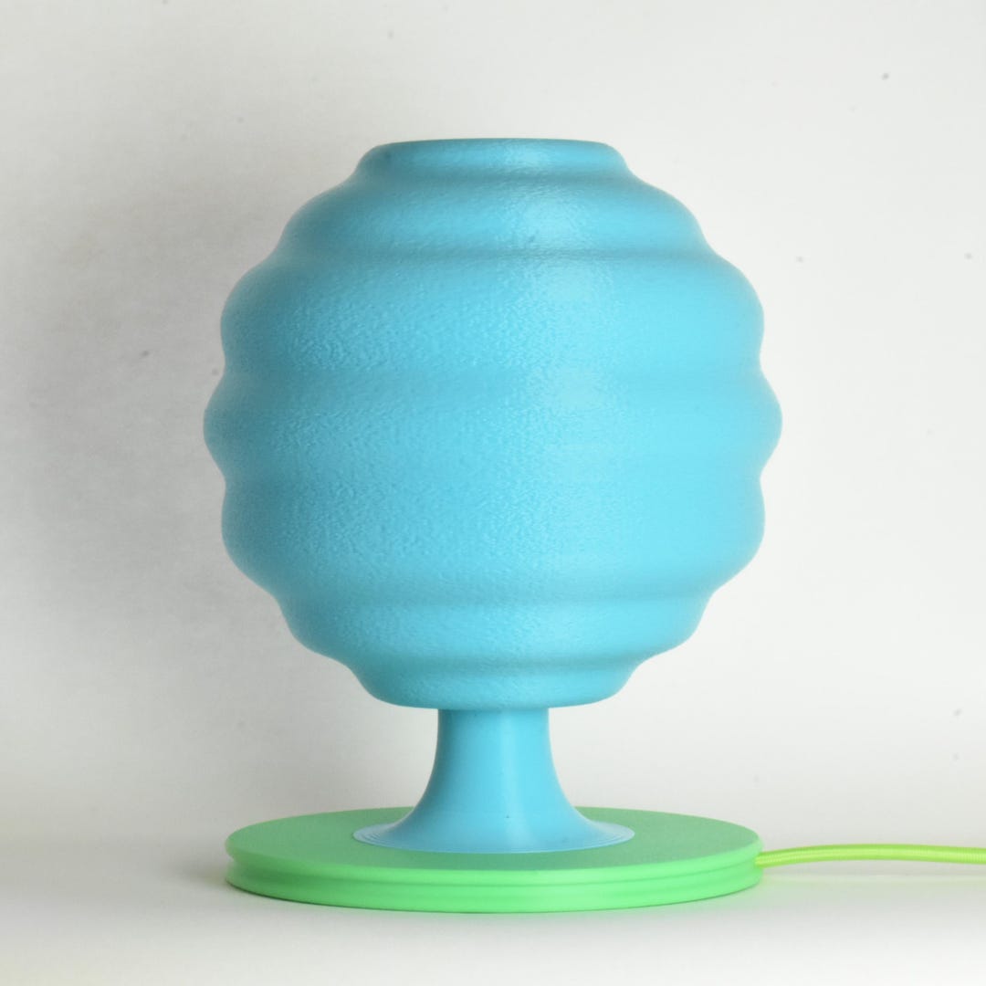 Lampe De Table Lampala Par Benga Studio - Jaune Et Rose, Design Contemporain, Made In France