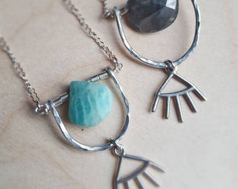 Amazonite + Sterling Silver Necklace