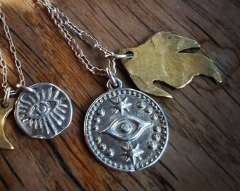 All Seeing Eye Necklace in Sterling Silver