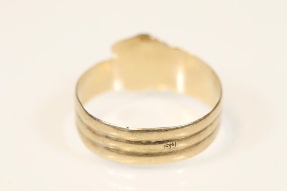 SOLD Antique Snake Ring Georgian 8ct Gold with Tu… - image 4