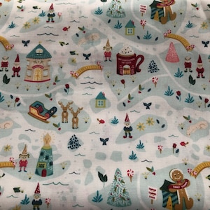 Holiday Village - Christmas Collection - From Singer Fabrics - 1 Yard - 9.95 Dollars